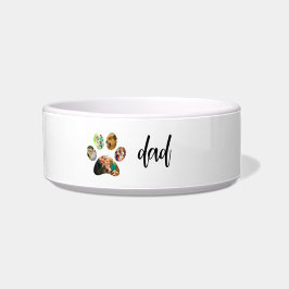 ファーザズデイドッグパパ | 5 Paw印刷フォトコラージュ ボウル