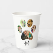 ファーザズデイドッグパパ | 5 Paw印刷フォトコラージュ 紙コップ (裏面)