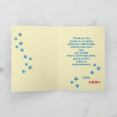 ファーザズデイパーソナライズされたイエローラブラドールリトリバー シーズンカード (内部)