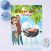 ファーザズデイピクニックイベントテンプレート チラシ (シングル)