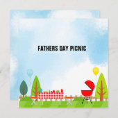 ファーザズデイピクニック招待状カード (正面/裏面)