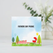 ファーザズデイピクニック招待状カード (スタンド正面)