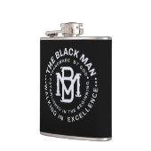 ファーザズデイブラックパパウイスキービニール包まれたフラスコ フラスク (左)