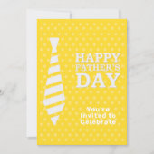 ファーザズデイホワイトタイイエロードットディナーパーティー 招待状 (正面)
