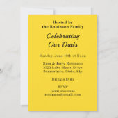 ファーザズデイホワイトタイイエロードットディナーパーティー 招待状 (裏面)