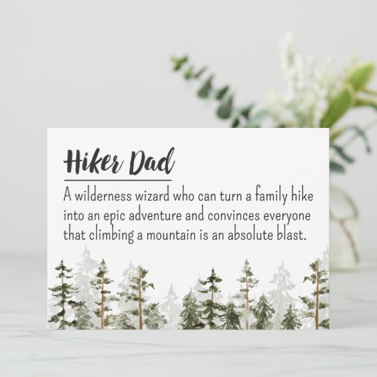 ファーザデイハイカーパパ編集可能な定義引用文 カード (スタンド正面)