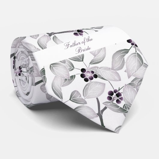 ファーザーオブザブライトパープル白黒 ネクタイ (ロール)