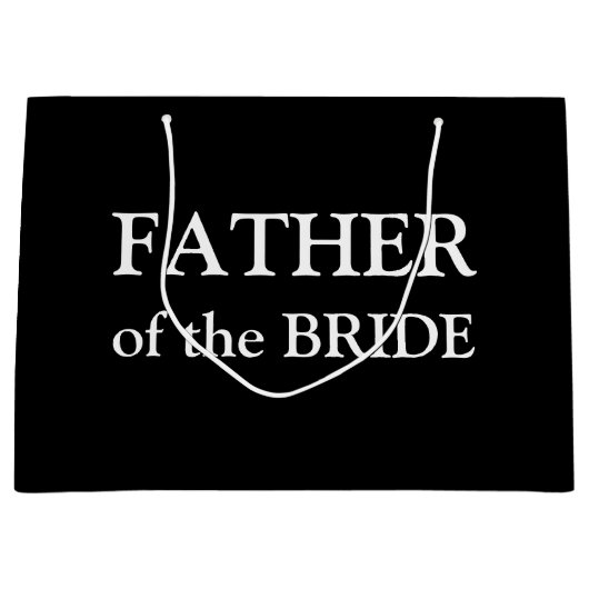 ファーザーオブザブライド白黒ラージ抱き枕 ラージペーパーバッグ (正面)