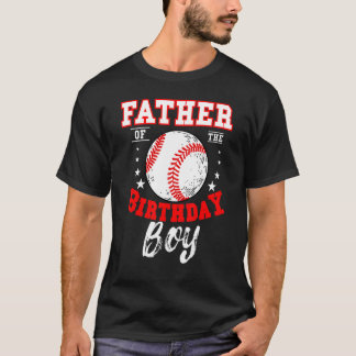 ファーザーオブザ誕生日ボーイベースボールテーマブデイセル Tシャツ