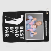 ファーザーゴおもしろいリン最高のパパバイパー写真カスタム ゴルフタオル (横)