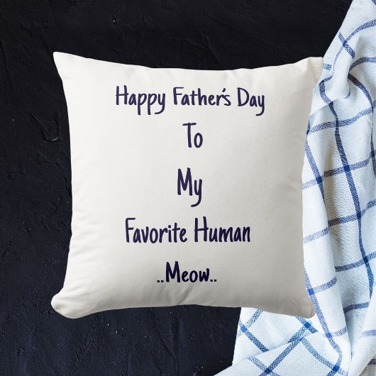 ファーザーズおもしろいデイキャットパパギフトミュー引用文テンプレート クッション