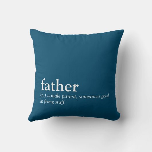 ファーザーズおもしろいデイギフトパパおもしろいシンプル クッション (裏面)