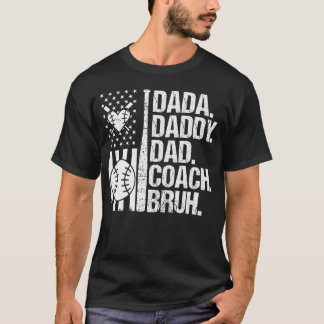 ファーザーズおもしろいデイダダディパパブルーベースボール Tシャツ
