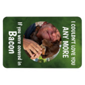 ファーザーズおもしろい犬引用文カスタムフォトグリーン マグネット (横)