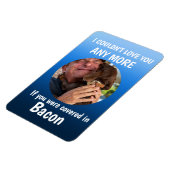 ファーザーズおもしろい犬引用文カスタムフォトブルー マグネット (左側)