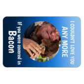 ファーザーズおもしろい犬引用文カスタムフォトブルー マグネット (横)