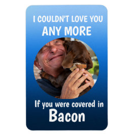 ファーザーズおもしろい犬引用文カスタムフォトブルー マグネット