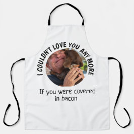 ファーザーズおもしろい犬引用文カスタムフォトホワイト エプロン
