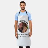 ファーザーズおもしろい犬引用文カスタムフォトホワイト エプロン (着用した状態)