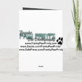 ファーザーズの日 – 石の前足 – ポメラニア犬 カード (裏面)