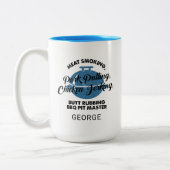 ファーザーズカスタムデイBBQパパパーソナライズされたKeepsake ツートーンマグカップ (左)