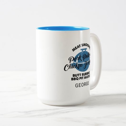 ファーザーズカスタムデイBBQパパパーソナライズされたKeepsake ツートーンマグカップ (正面右)