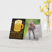 ファーザーズデおもしろいイパパBODビールフォト カード (黄色い花)