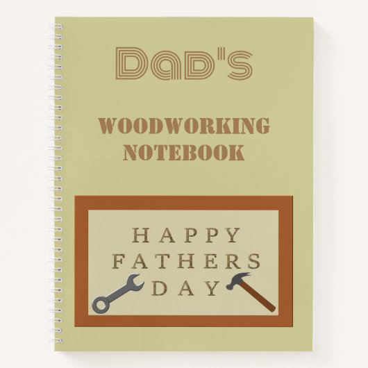 ファーザーズデイウッドサインカスタム ノートブック (正面)