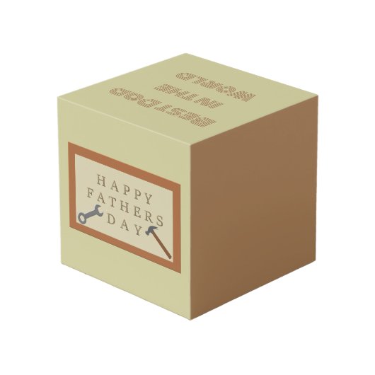 ファーザーズデイウッドサインカスタム フォトキューブ (裏面アングル)