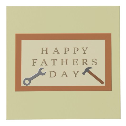 ファーザーズデイウッドサインカスタム フォトキューブ (正面)