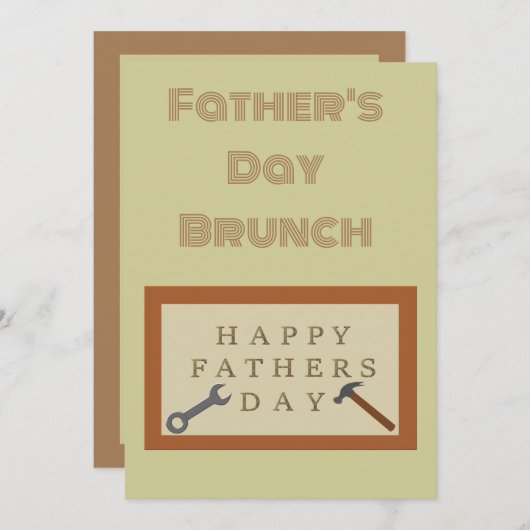 ファーザーズデイウッドサインブランチ 招待状 (正面/裏面)