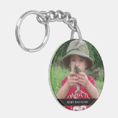 ファーザーズデイカスタムフォト最高のパパ キーホルダー (正面左)