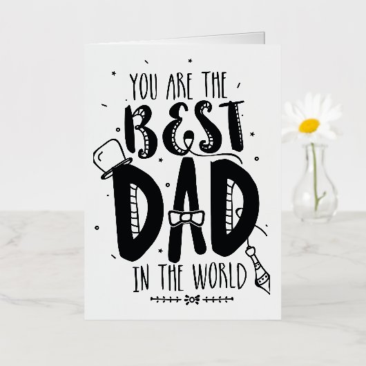 ファーザーズデイカードデザイン 箔シーズンカード (小さな花)