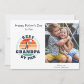 ファーザーズデイキッズフォトレトロゴルフパパ ノートカード (正面)