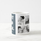 ファーザーズデイギフトフォトコラージュ最高のパパエバネービー コーヒーマグカップ (中央)
