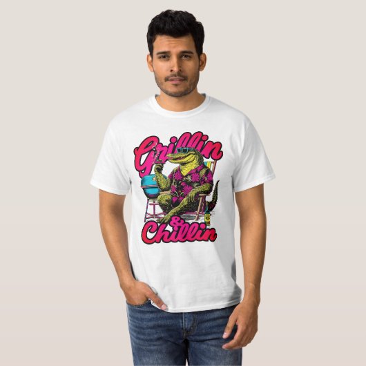 ファーザーズデイギフトBBQグリルTシャツ Tシャツ (正面フル)