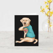 ファーザーズデイタトゥーイ愛パパおもしろいラブラドールタトゥー カード (黄色い花)