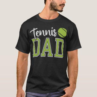 ファーザーズデイテニスパパテニスラバーズパパアババスケット Tシャツ