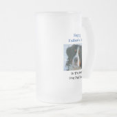 ファーザーズデイドッグパパ最高のワールドエバーペット写真 フロストグラスビールジョッキ (正面右)