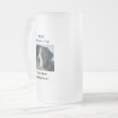 ファーザーズデイドッグパパ最高のワールドエバーペット写真 フロストグラスビールジョッキ (正面左)