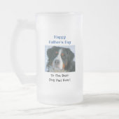 ファーザーズデイドッグパパ最高のワールドエバーペット写真 フロストグラスビールジョッキ (左)