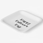 ファーザーズデイバーベキュー白黒紙プレート ペーパープレート (傾斜あり)