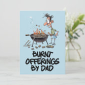 ファーザーズデイパパバーベキューおもしろいミーム 招待状 (スタンド正面)