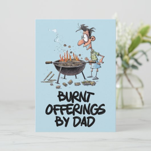 ファーザーズデイパパバーベキューおもしろいミーム 招待状 (スタンド正面)