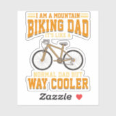 ファーザーズデイパパマウンテンバイクもしくは自転車に乗る人のような通常のパパ シール (シート)