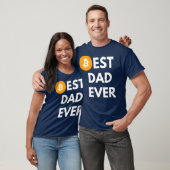 ファーザーズデイビットコイン最高のパパエバーおもしろいクリプト Tシャツ (ユニセックス)