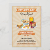 ファーザーズデイブレックファストパーティーフライヤー 招待状 (正面/裏面)