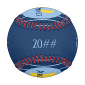 ファーザーズデイモノグラム名前をカスタムするパーソナライズされた  野球ボール (裏面)