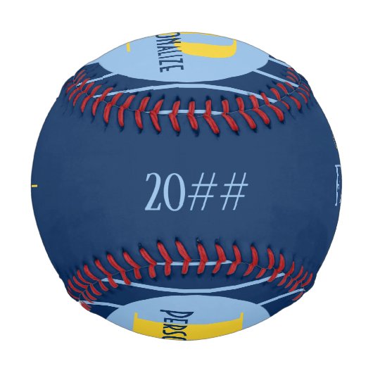 ファーザーズデイモノグラム名前をカスタムするパーソナライズされた  野球ボール (裏面)