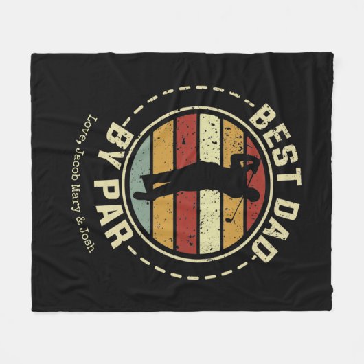 ファーザーズデイヴィンテージゴルフ フリースブランケット (正面(横))